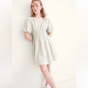 Madewell linen blend Sophia mini dress NWT